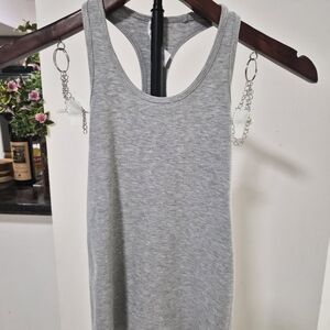 Ivivva Light Gray Ribbed Racerback Tank